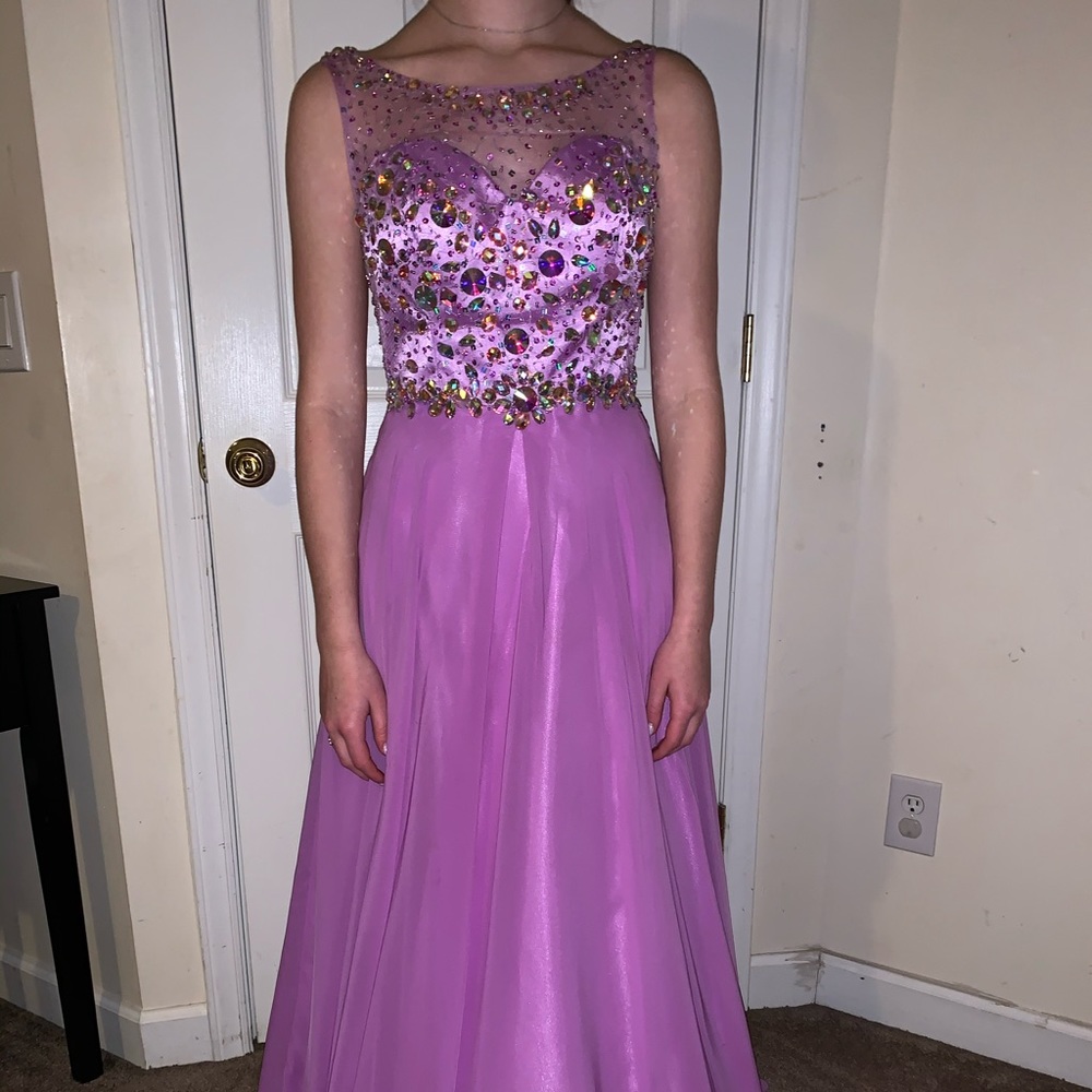 Purple, Rhine stones dress